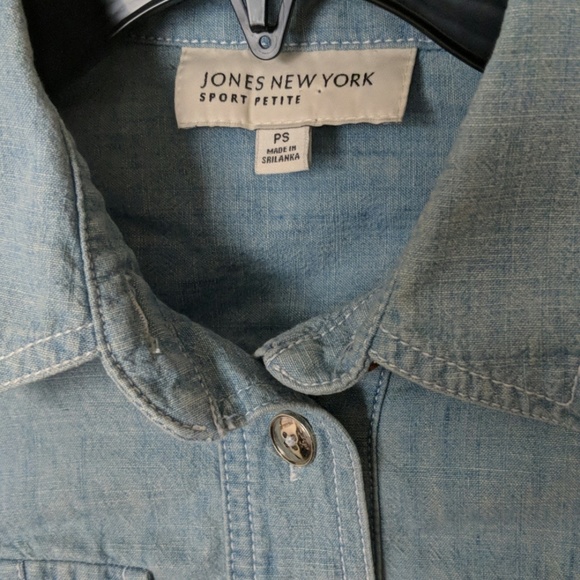 Jones New York Chambray shirt Dress - Petite Small - Picture 3 of 3